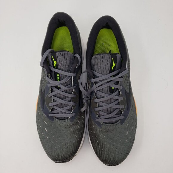 ASICS Mizuno Mens Wave Rider 24 Gray Orange Running Sneakers Size 12 - Picture 9 of 10